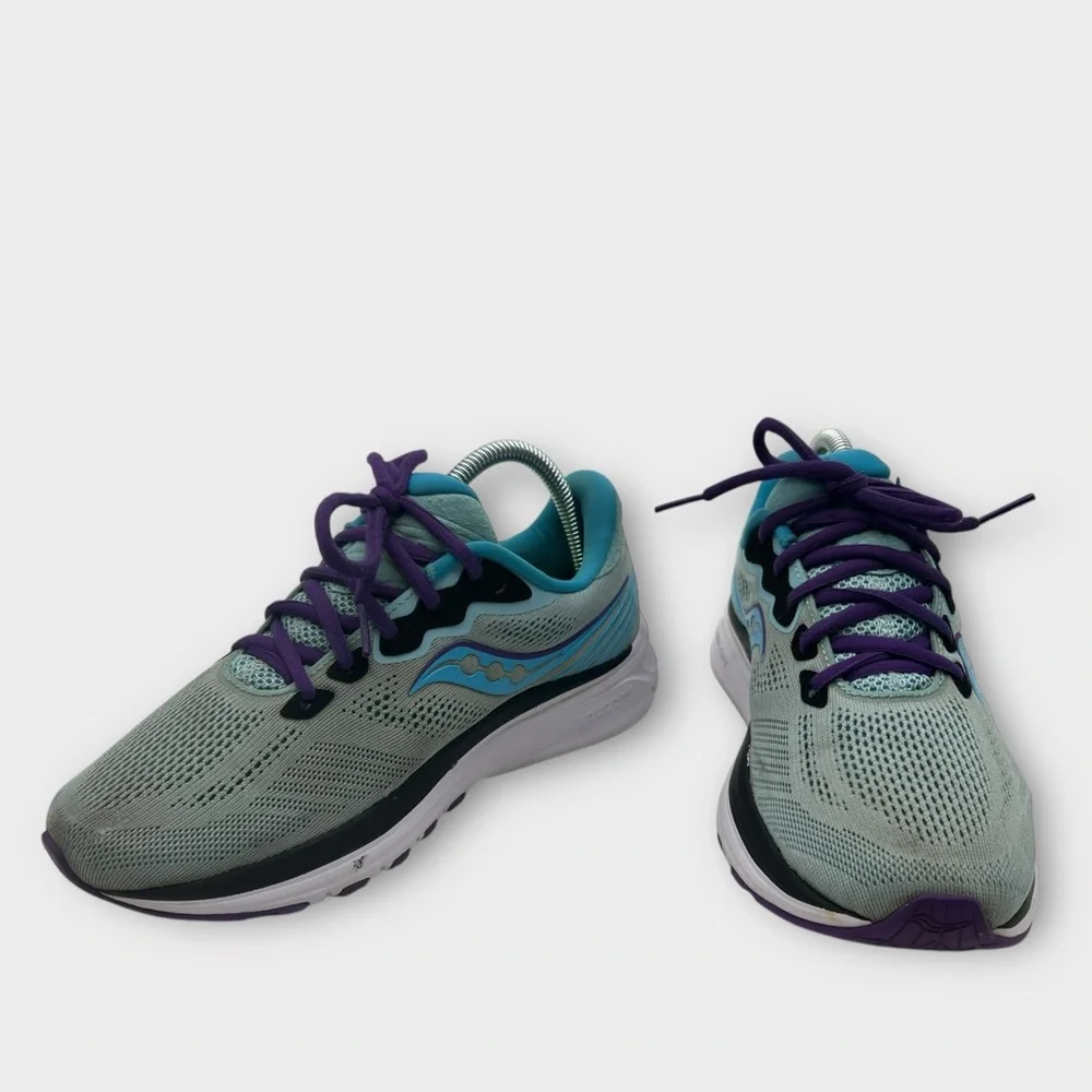 Saucony Ride‎ 14 Women Running Shoes Powder Concord US 8M Good Condition! Comfy!